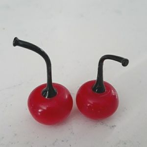 Host Pick!🍒 2-Set Handblown Art Glass Cherries